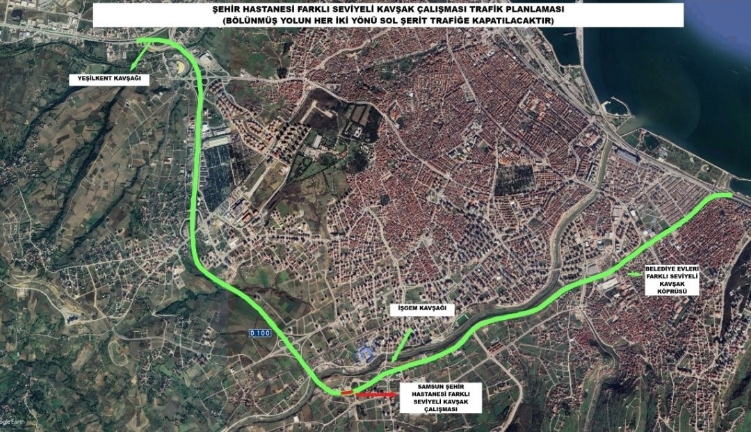 samsun-sehir-hastanesi-kavsak-calismasi-basliyor