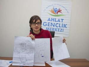 Ahlatlı Gençler Karikatür Öğreniyor