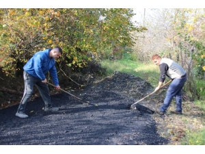 Akçakoca’da Asfalt Çalışması Sürüyor