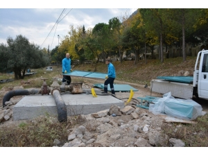 Ilıca İçme Suyu Tesisine Bakım Çalışması