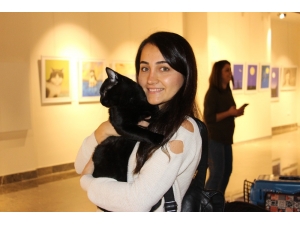 Kedi Sergisine Kedili Ziyaret