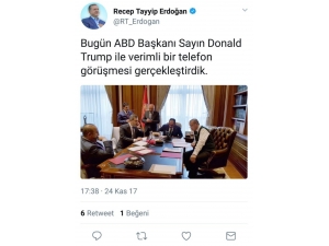 Cumhurbaşkanı Recep Tayyip Erdoğan İle Abd Başkanı Donald Trump Telefonda Görüştü