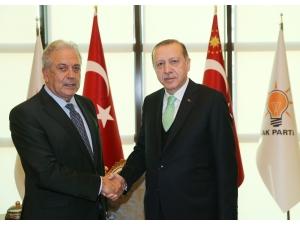 Cumhurbaşkanı Erdoğan, Avramopulos’u Kabul Etti