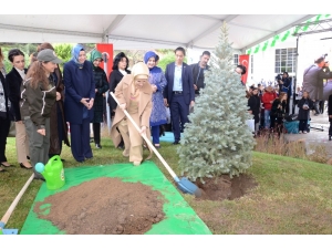 Emine Erdoğan Öğrencilerle Fidan Dikti