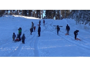 Sarıkamış Kayak Merkezi’nde Kızak Keyfi
