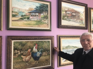 71 Yaşındaki Ressam Fırçasıyla Alaplı’yı Tanıtıyor