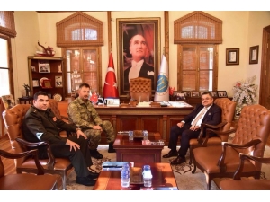 9. Eğitim Alay Komutanı Albay Çömer’den Başkan Yağcı’ya Ziyaretler