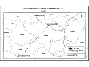 Birecik Doğalgaz Boru Hattında Kamulaştırma Kararı