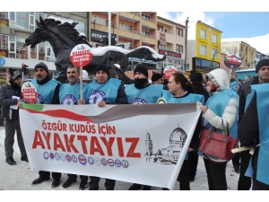 Kars’ta, Abd Protesto Edildi