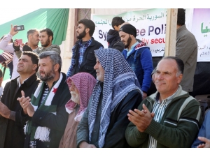 Halep’de Trump’ın Kudüs Kararı Protesto Edildi