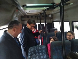 Kaymakam Özdemir, Okul Servislerini Denetledi