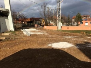 Gölkonak Köyü Sokaklarına Parke Taşı Döşeniyor