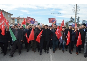 Abd’nin Kudüs’ü İsrail’in Başkenti Olarak Tanımasına Erzincanlılardan Tepki Yürüyüşü