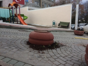 Odunpazarı’nda Araç Trafiğine Kapatılan Yolda İlginç Olay