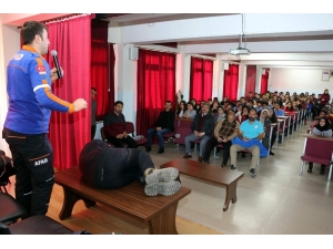 Afad Ve Türkuaz Doğa Sporları Arama Kurtarma Derneği Öğrencileri Bilgilendirdi