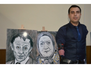 Yeşilçam Karakterlerini Resmeden Engelli Ressamın Hedefi