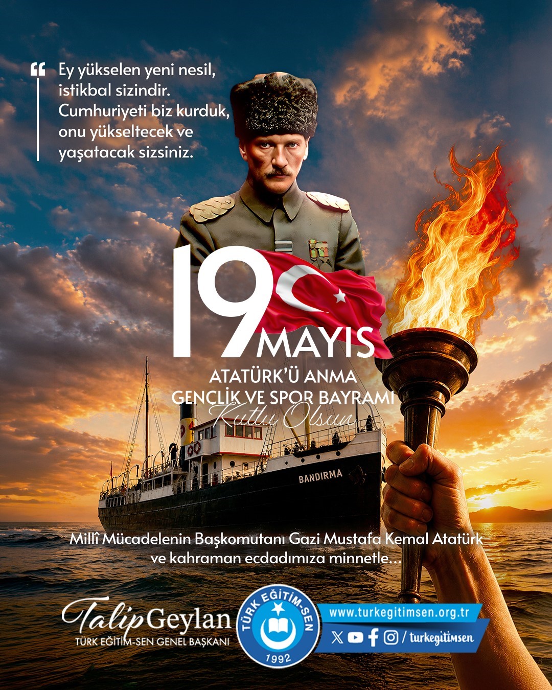 turk-egitim-sen-genel-baskani-geylan-19-mayis-istiklal-yolunda-ilk-adimdir
