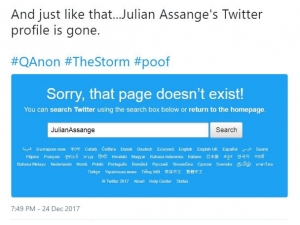 Julian Assange’nin Hesabı Twitter’dan Silindi