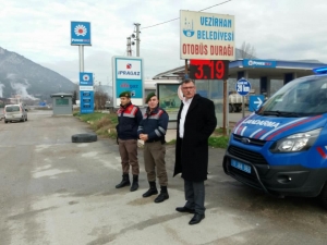 Başkan Duymuş, Jandarma Tarafından Yapılan Yol Uygulamasını İnceledi