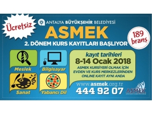 Asmek İkinci Dönem Kayıtları Başladı