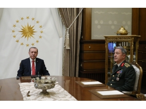 Cumhurbaşkanı Erdoğan, Orgeneral Akar’ı Kabul Etti
