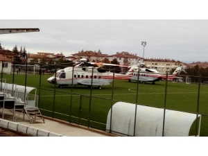 Cumhurbaşkanı Erdoğan’ın Helikopteri Zile’ye İniş Yaptı