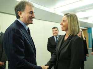 Ab Bakanı Çelik, Mogherini İle Görüştü