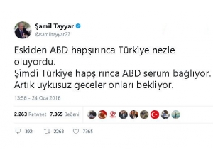 Milletvekili Tayyar’dan Abd’ye Serum Göndermesi