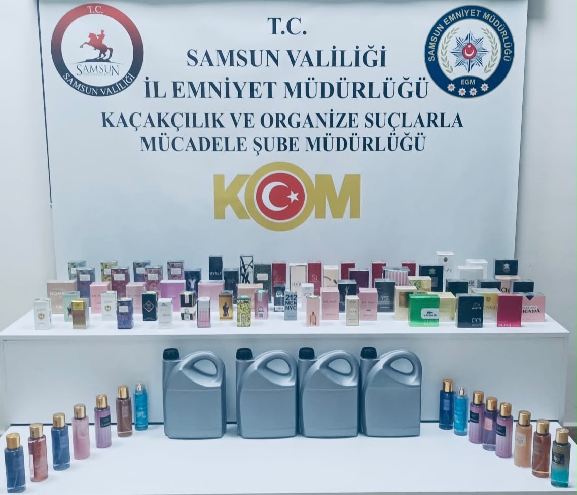 samsun-da-kacak-parfum-ve-etil-alkol-ele-gecirildi