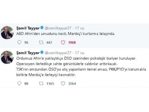 Milletvekili Tayyar: “Abd Afrin’den Umudunu Kesti, Menbiç’i Kurtarmanın Telaşında”