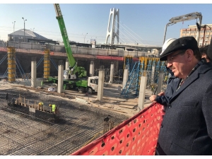 Genel Sekreter Bayram, Kent Meydanı İnşaatını İnceledi