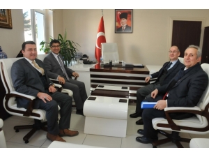 Rektör Prof. Dr. İbrahim Taş, Kaymakam Yaman Ve Başkan Bakıcı İle Bir Araya Geldi