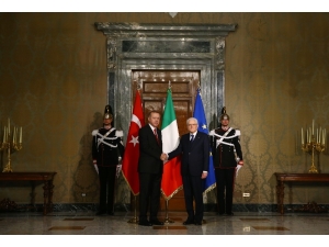 Cumhurbaşkanı Erdoğan, İtalya Cumhurbaşkanı İle Bir Araya Geldi