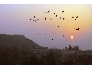 Tarihi Kale Üzerinde Gün Doğumu