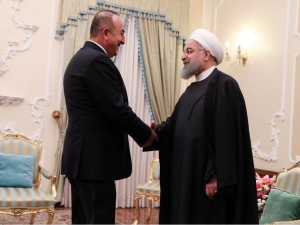 Dışişleri Bakanı Çavuşoğlu, İran Cumhurbaşkanı Ruhani İle Görüştü