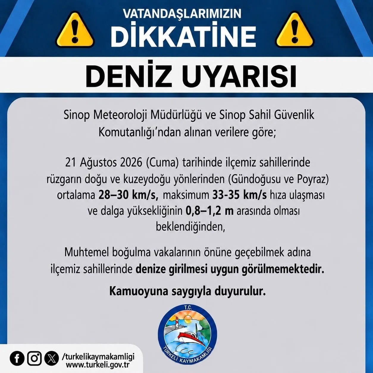 sinop-un-turkeli-ilcesinde-bogulma-riskine-karsi-alarm-verildi