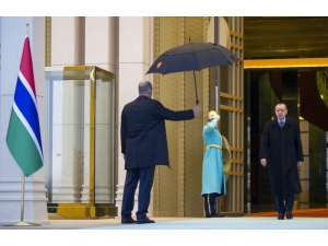 Cumhurbaşkanı Erdoğan, Gambiya Cumhurbaşkanını Karşıladı