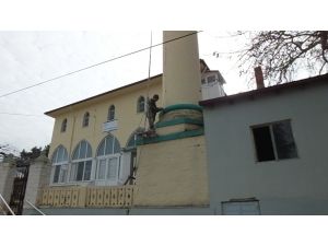 Burhaniye’de 57 Yıllık Minare Ustası İş Başında