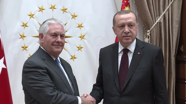 Cumhurbaşkanı Erdoğan, Abd Dışışleri Bakanı Tillerson'ı Kabul Etti