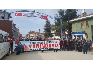 Pazaryeri Halkından Afrin’e Destek Yürüyüşü