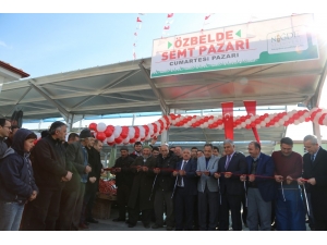 Özbelde Semt Pazarı Hizmete Açıldı