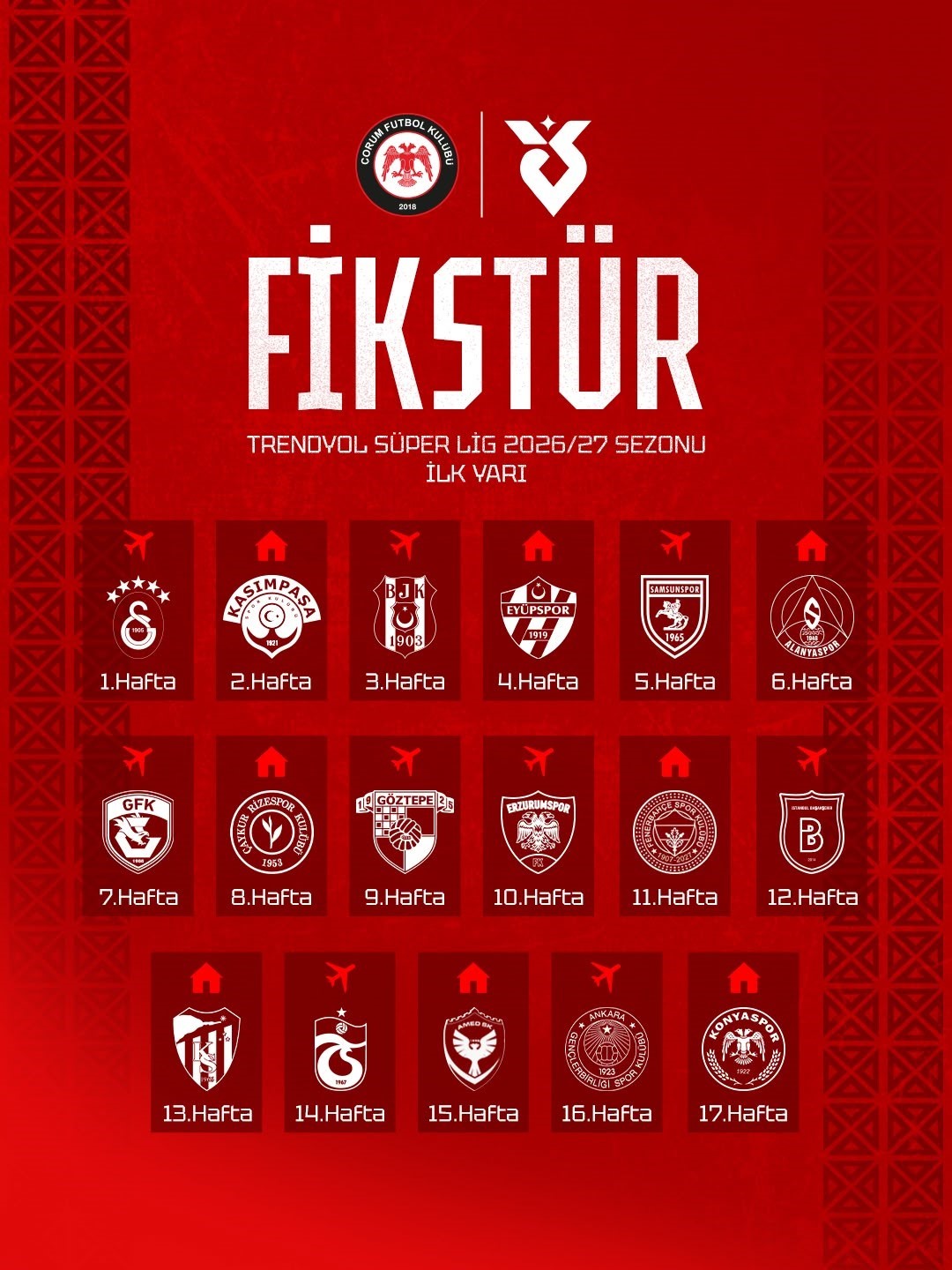 corum-fk-super-lig-macerasina-galatasaray-deplasmaninda-baslayacak