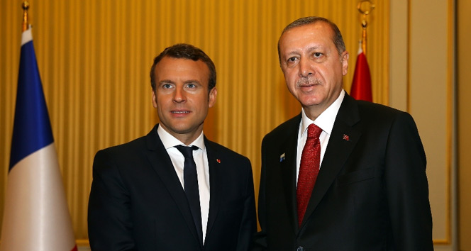 Cumhurbaşkanı Erdoğan, Macron Ile Görüştü