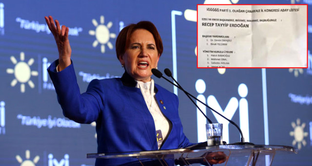 İyi Parti Kongresinde, Oy Zarfından Erdoğan Ve Bahçeli'nin Adı Çıktı