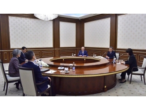 Özbekistan Cumhurbaşkanı Mirziyoyev, Güney Kore Dışişleri Bakanını Kabul Etti