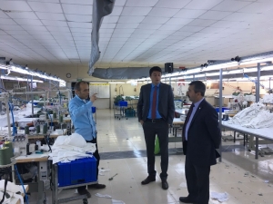 Kaymakam Temurci Ve Başkan Erdoğan Tekstil Fabrikasını Ziyaret Etti