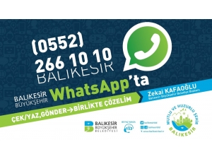 Balıkesir Büyükşehir Belediyesi Sorunları Whatsapp Üzerinden Çözecek