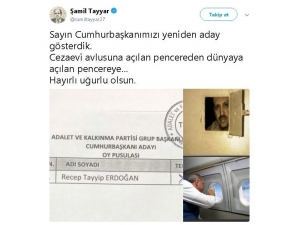 Tayyar’dan Erdoğan’a Anlamlı Mesaj