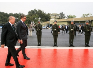 Cumhurbaşkanı Erdoğan, Sırbistan Cumhurbaşkanı Vucic’i Resmi Törenle Karşıladı