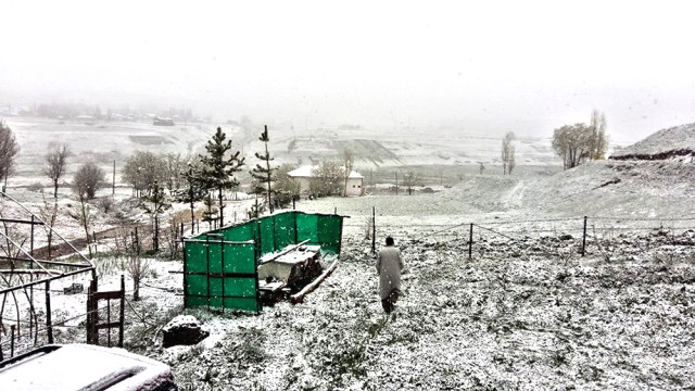 Erzurum'da Mayıs Ayında Kar Yağdı